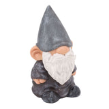 Garden Gnome Resin Structure Stable Bottom Retro Style Gnome Figurine for Patio Porch Decorations Pointed Head Brown