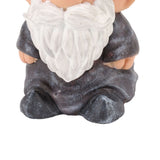 Garden Gnome Resin Structure Stable Bottom Retro Style Gnome Figurine for Patio Porch Decorations Pointed Head Brown - Extra Image