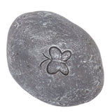 Pet Memorial Garden Stone DIY Butterfly Print Pet Cat Dog Grave Marker Resin Pet Memorial Gift Stone Grey - Side View