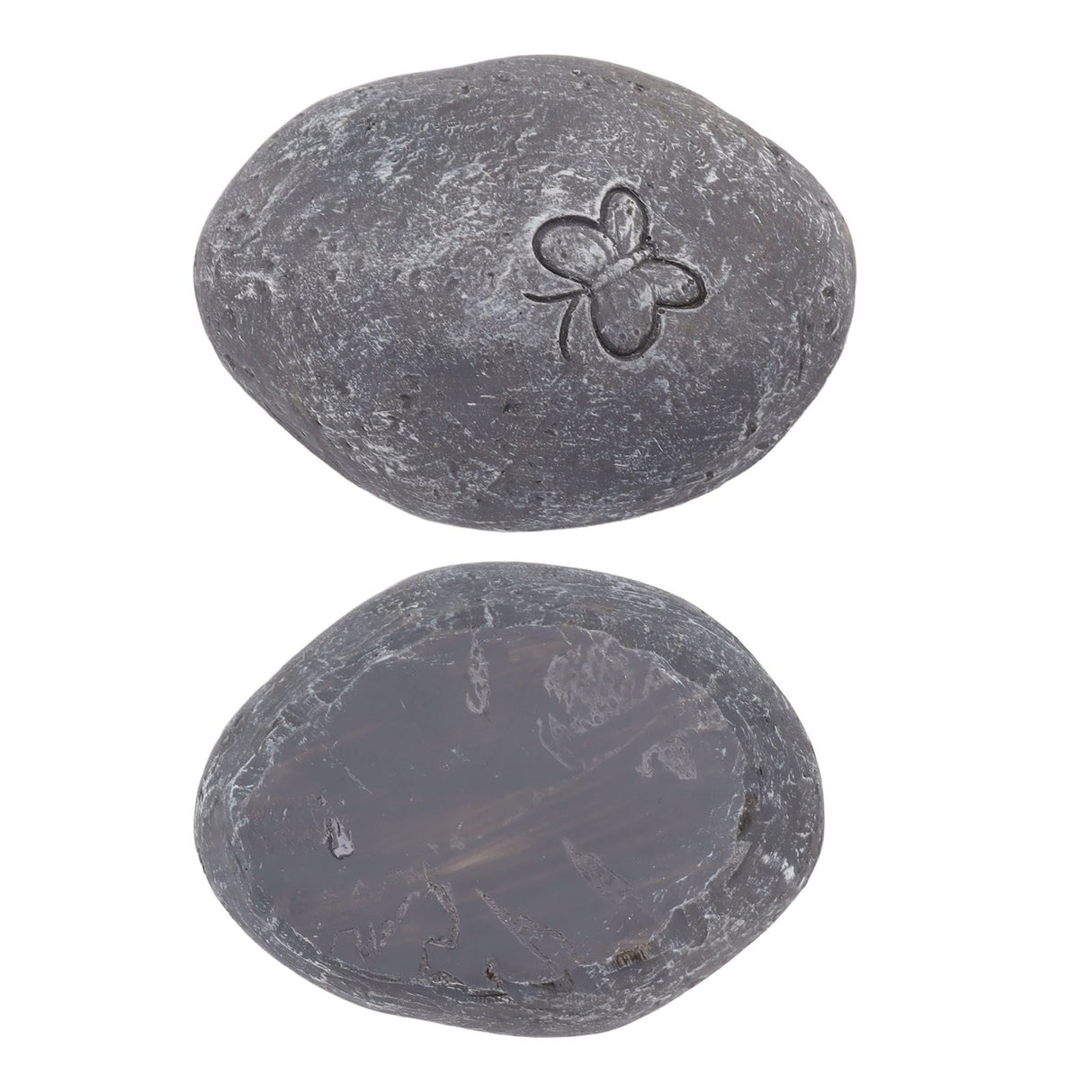 Pet Memorial Garden Stone DIY Butterfly Print Pet Cat Dog Grave Marker Resin Pet Memorial Gift Stone Grey