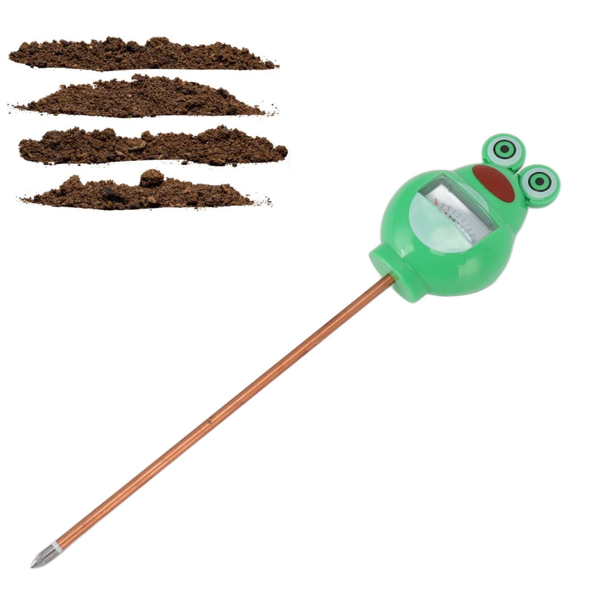 Soil PH Meter Colorful Rana Shape Soil Hygrometer Moisture Tester for Home Garden Plant Farm