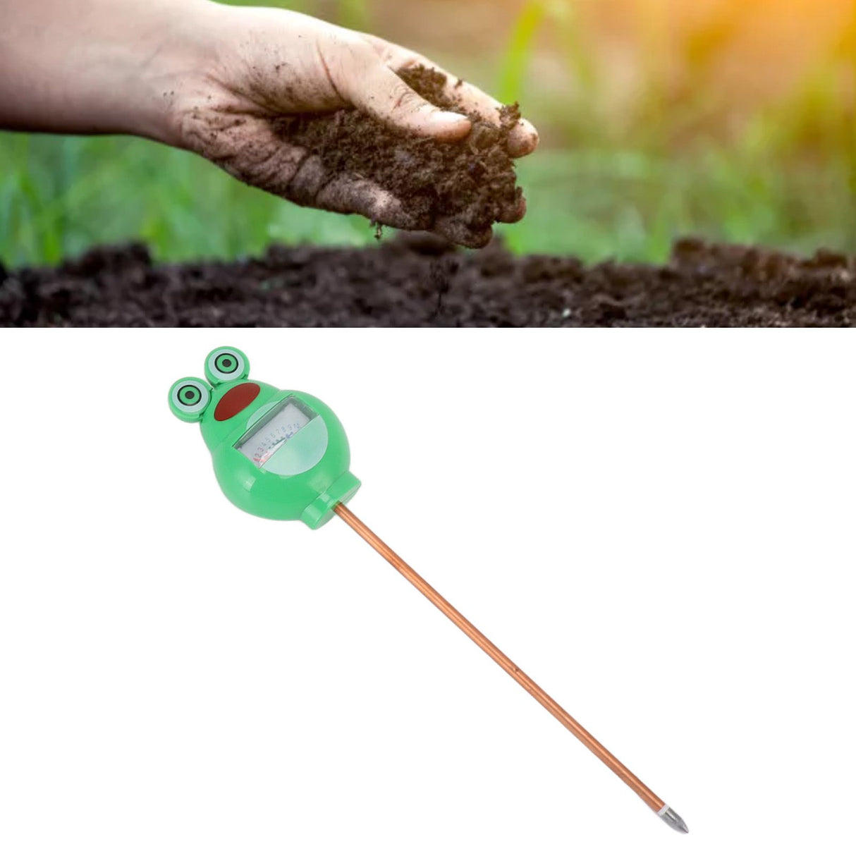Soil PH Meter Colorful Rana Shape Soil Hygrometer Moisture Tester for Home Garden Plant Farm