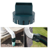 Downspout Adapter Plastic Drain Adapter Replacement Downpipe Converter Connector with Screws Green S 2x3in
