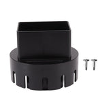 Downspout Adapter Plastic Drain Adapter Replacement Downpipe Converter Connector with Screws Black S 2x3in
