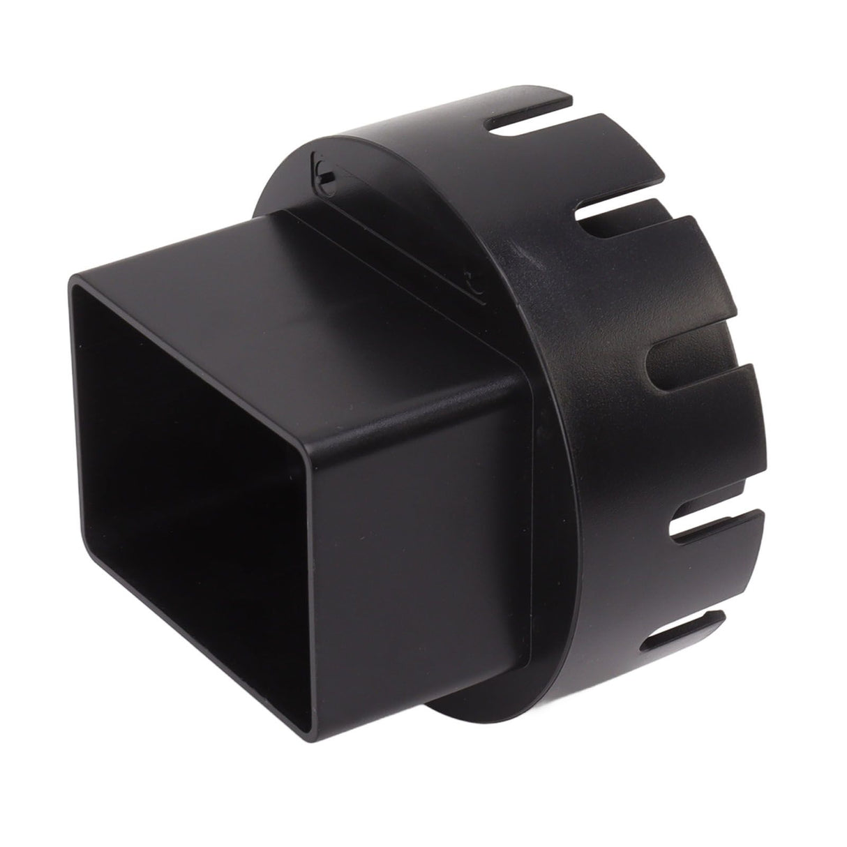 Downspout Adapter Plastic Drain Adapter Replacement Downpipe Converter Connector with Screws Black S 2x3in