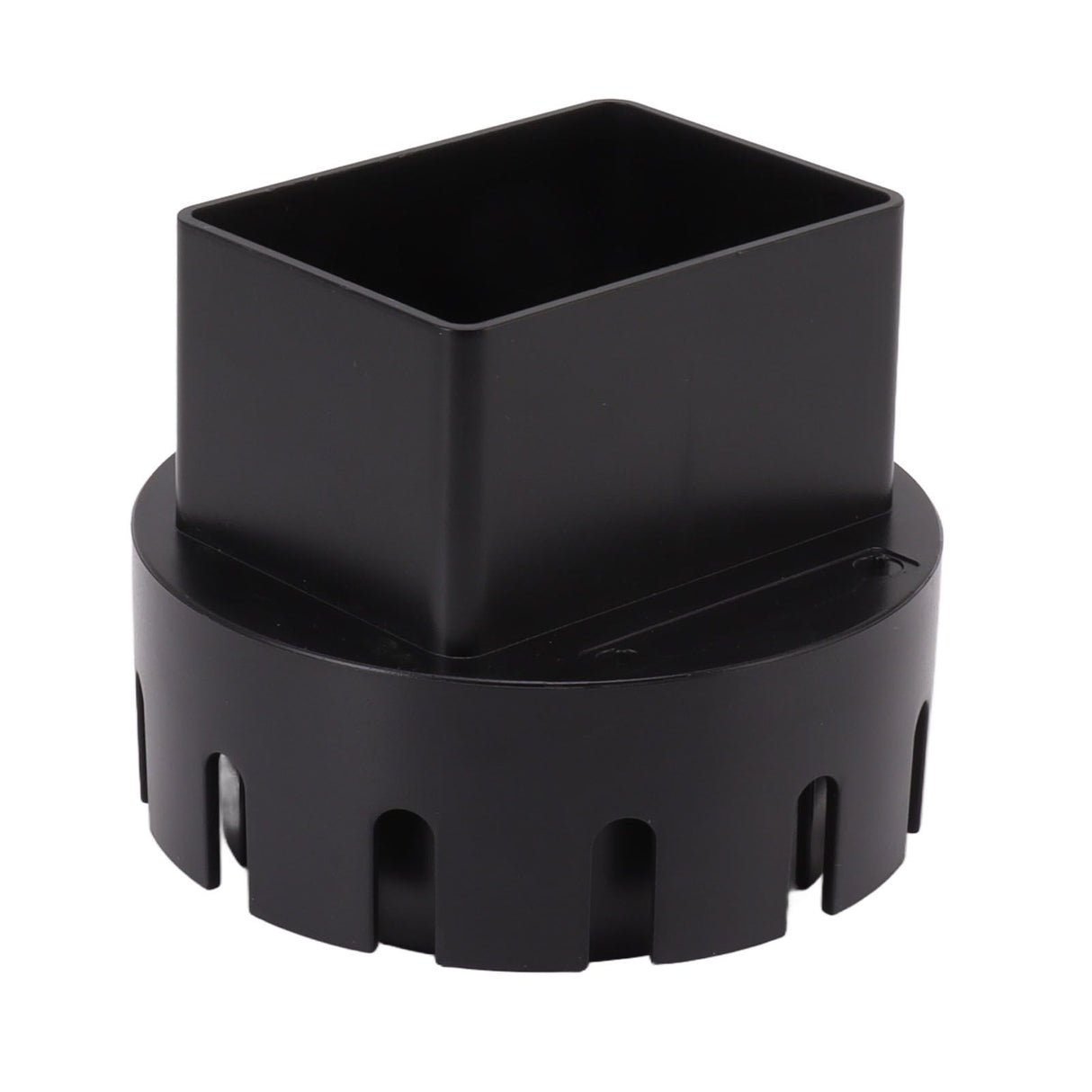 Downspout Adapter Plastic Drain Adapter Replacement Downpipe Converter Connector with Screws Black S 2x3in