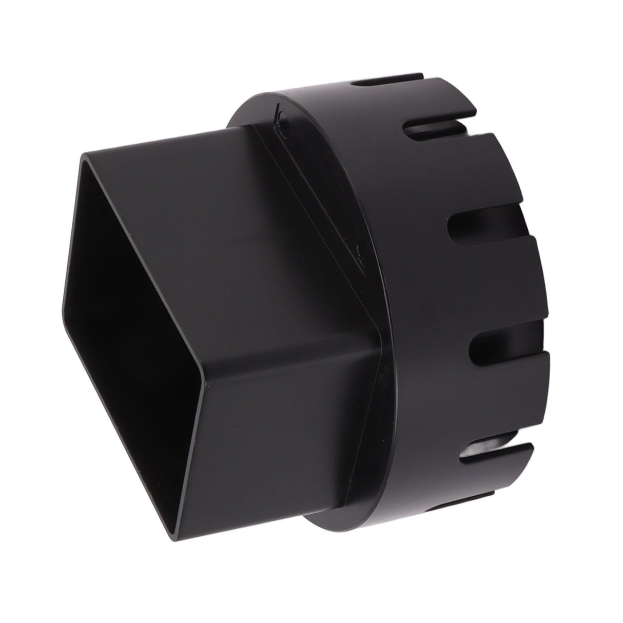 Downspout Adapter Plastic Drain Adapter Replacement Downpipe Converter Connector with Screws Black S 2x3in