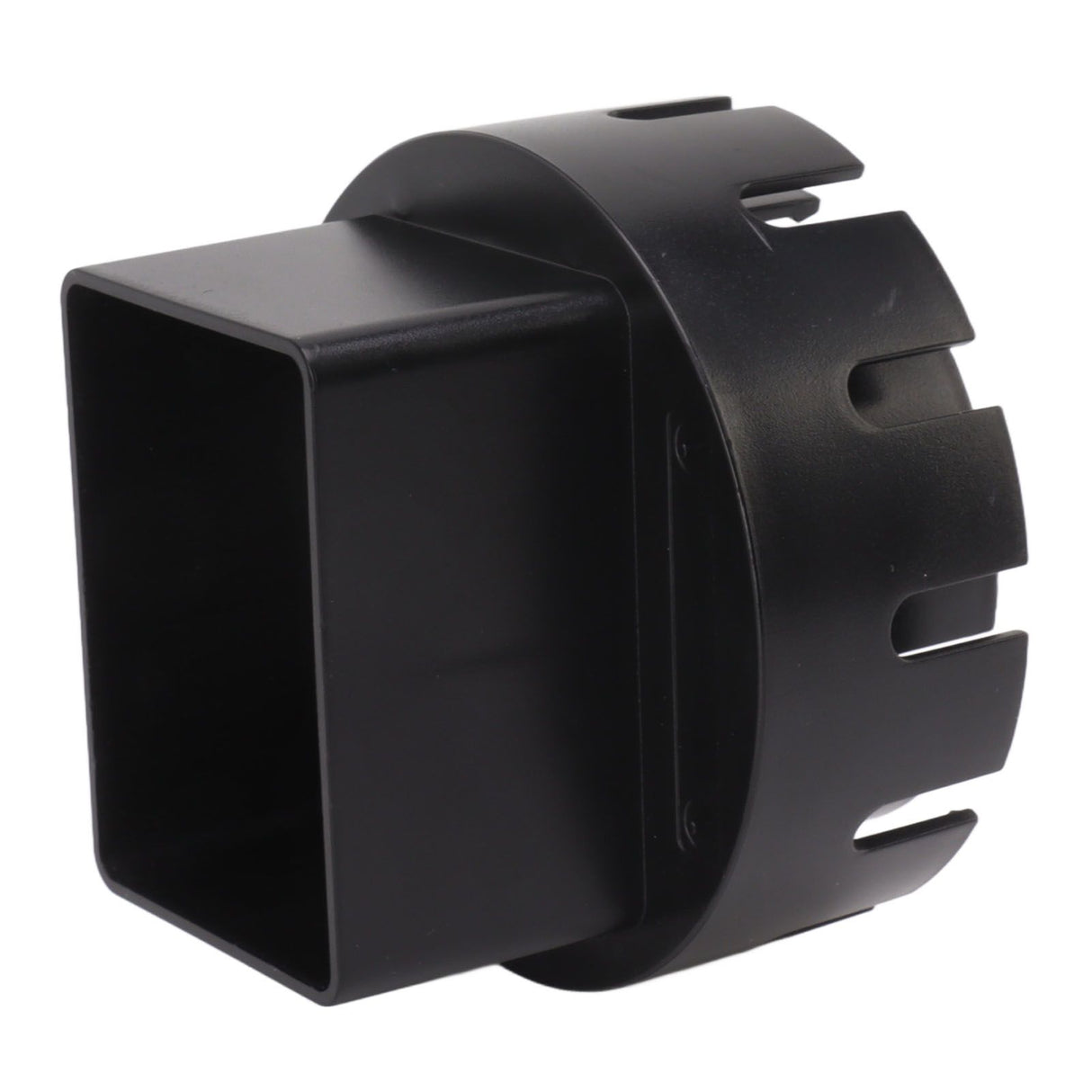 Downspout Adapter Plastic Drain Adapter Replacement Downpipe Converter Connector with Screws Black L 3x4in