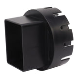 Downspout Adapter Plastic Drain Adapter Replacement Downpipe Converter Connector with Screws Black L 3x4in