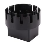Downspout Adapter Plastic Drain Adapter Replacement Downpipe Converter Connector with Screws Black L 3x4in