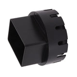 Downspout Adapter Plastic Drain Adapter Replacement Downpipe Converter Connector with Screws Black L 3x4in - Extra Image