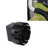 Downspout Adapter Plastic Drain Adapter Replacement Downpipe Converter Connector with Screws Black L 3x4in - Extra Image