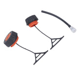 Gas Fuel Cap and Oil Cap for Stihl 020 021 023 024 025 026 028 034 Chain Saw 0000 350 0510 0000 350 0520 Replacement Parts - Top-Down View