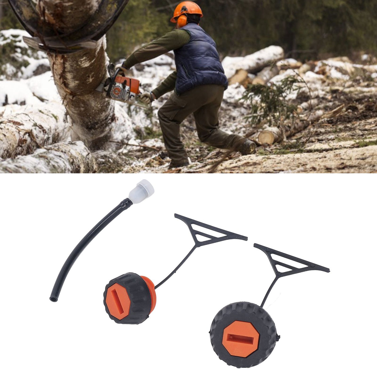 Gas Fuel Cap and Oil Cap for Stihl 020 021 023 024 025 026 028 034 Chain Saw 0000 350 0510 0000 350 0520 Replacement Parts