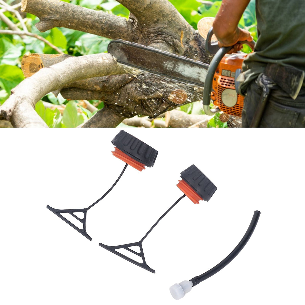 Gas Fuel Cap and Oil Cap for Stihl 020 021 023 024 025 026 028 034 Chain Saw 0000 350 0510 0000 350 0520 Replacement Parts