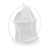 Cylindrical Iron Frame Hanging Cage Butterfly Habitat Cage Ornamental Outdoor Mesh Plant Cage - Side View