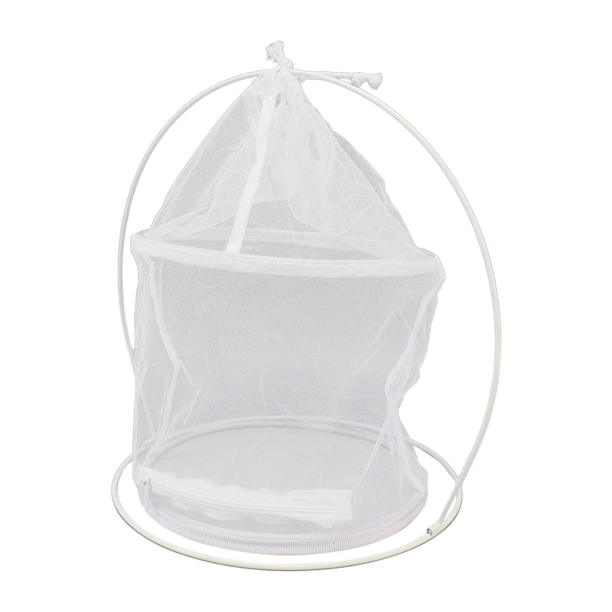 Cylindrical Iron Frame Hanging Cage Butterfly Habitat Cage Ornamental Outdoor Mesh Plant Cage