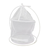 Cylindrical Iron Frame Hanging Cage Butterfly Habitat Cage Ornamental Outdoor Mesh Plant Cage