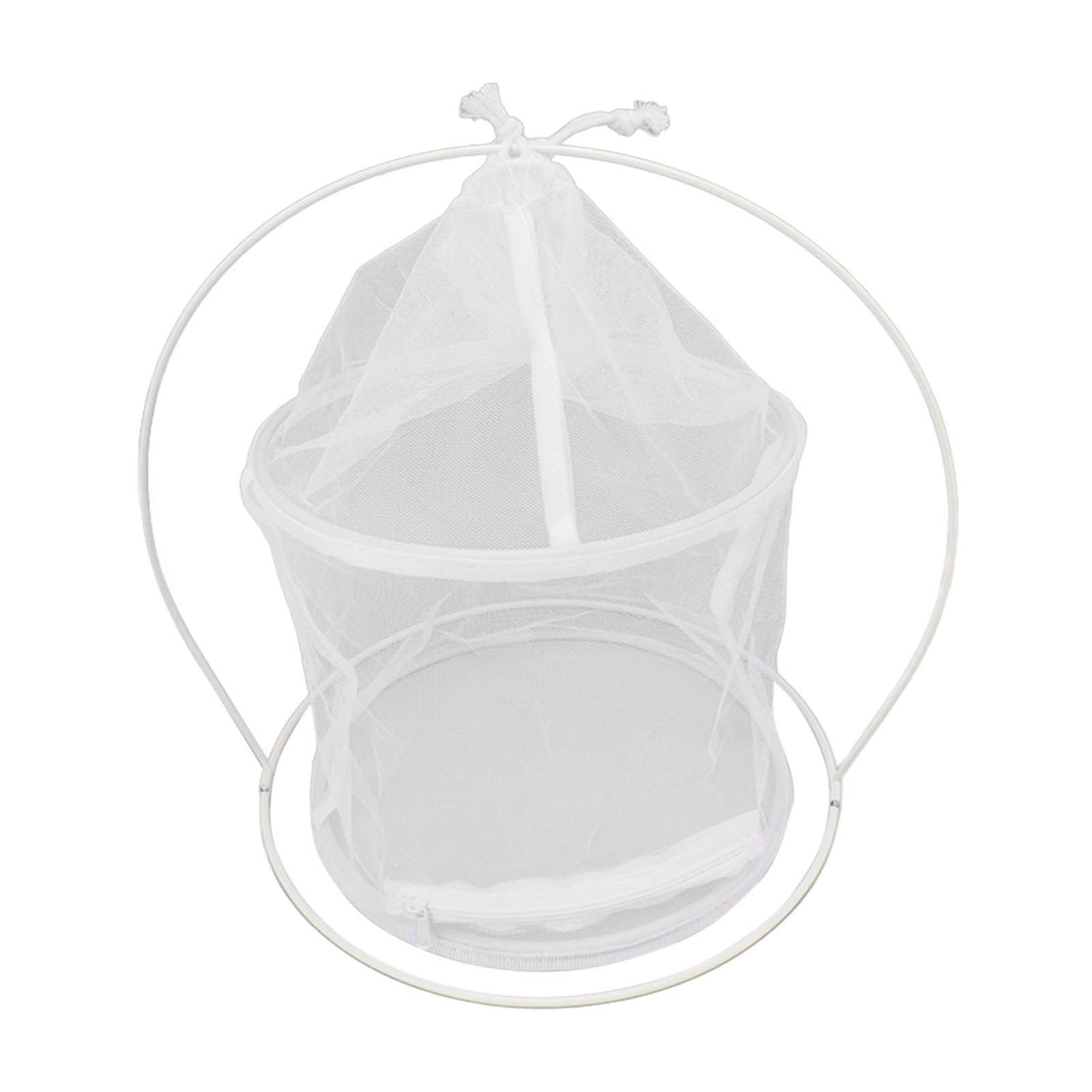 Cylindrical Iron Frame Hanging Cage Butterfly Habitat Cage Ornamental Outdoor Mesh Plant Cage