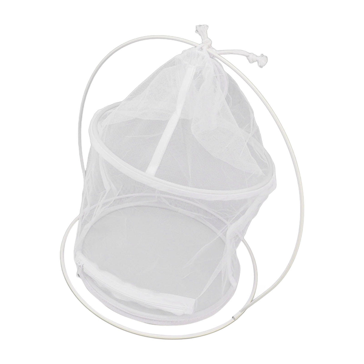 Cylindrical Iron Frame Hanging Cage Butterfly Habitat Cage Ornamental Outdoor Mesh Plant Cage