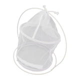 Cylindrical Iron Frame Hanging Cage Butterfly Habitat Cage Ornamental Outdoor Mesh Plant Cage - Rear View