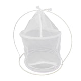Cylindrical Iron Frame Hanging Cage Butterfly Habitat Cage Ornamental Outdoor Mesh Plant Cage - Close-Up Angle