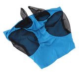 Horse Mesh Fly Mask Breathable Elastic Horse Face Mask with Ears Protection Riding Equestrian Equipment Blue