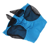 Horse Mesh Fly Mask Breathable Elastic Horse Face Mask with Ears Protection Riding Equestrian Equipment Blue
