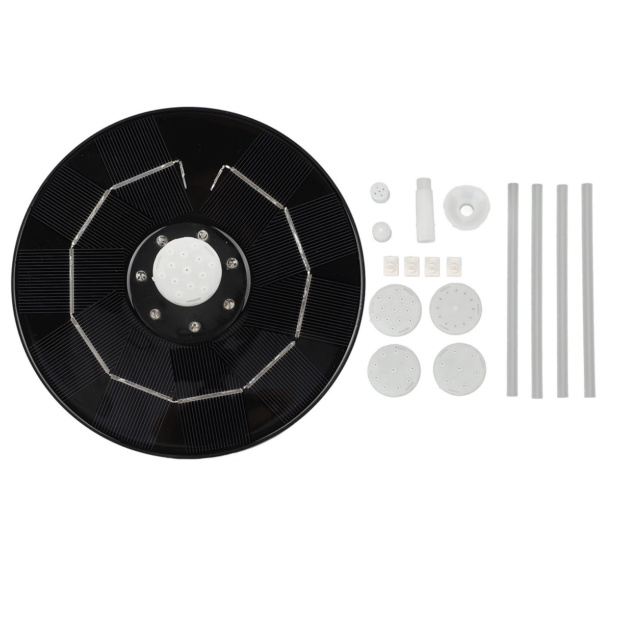 Solar Powered Bird Bath Fountain 3.5W RGB LED Solar Fountain Pump with Colorful LED Lights for Garden Small Pond Outdoor Swimming Pool Fish Tank