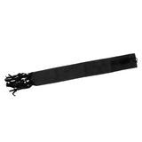 Horse Tail Protection Bag Non Woven Fabric Horsetail Guard with Fringe Hook and Loop Design Black - Side View