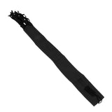 Horse Tail Protection Bag Non Woven Fabric Horsetail Guard with Fringe Hook and Loop Design Black - Top-Down View