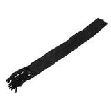 Horse Tail Protection Bag Non Woven Fabric Horsetail Guard with Fringe Hook and Loop Design Black - Close-Up Angle