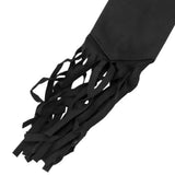 Horse Tail Protection Bag Non Woven Fabric Horsetail Guard with Fringe Hook and Loop Design Black - Extra Image