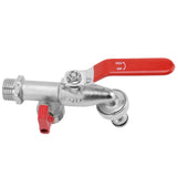 1 In 2 Out Watering Flowers Outdoor Faucet Heatproof Antifreezing Faucet Copper Gardening Faucet
