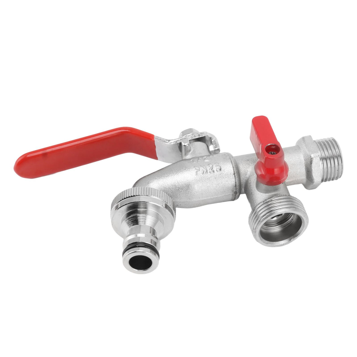 1 In 2 Out Watering Flowers Outdoor Faucet Heatproof Antifreezing Faucet Copper Gardening Faucet