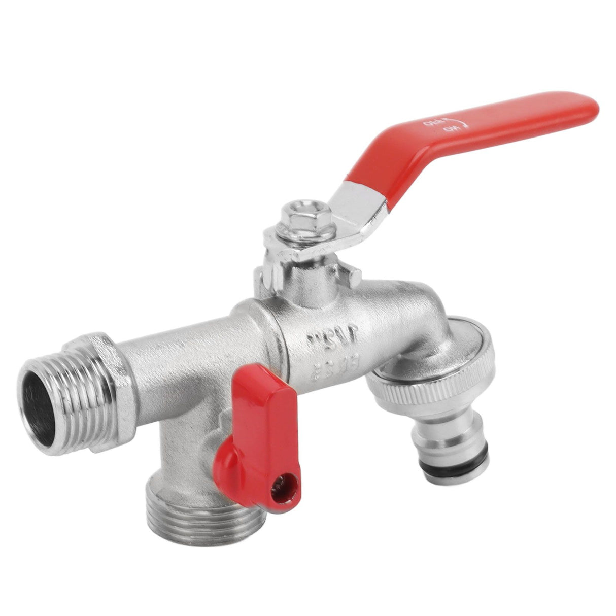 1 In 2 Out Watering Flowers Outdoor Faucet Heatproof Antifreezing Faucet Copper Gardening Faucet