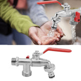 1 In 2 Out Watering Flowers Outdoor Faucet Heatproof Antifreezing Faucet Copper Gardening Faucet - Extra Image