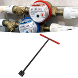 41x20cm Water Meter Key Steel T Handle Curb Key with 4 Way Multi Functional Utilities Key