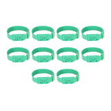 10Pcs Goat Collar Sheep Identification Bands Livestock Marking Ring Farming Equipment 36cm Green