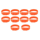 10Pcs Goat Collar Sheep Identification Bands Livestock Marking Ring Farming Equipment 36cm Orange