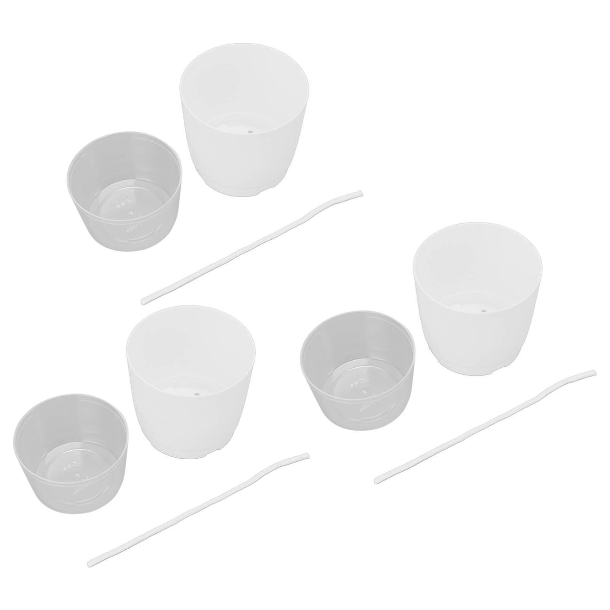 3PCS Self Watering Planter Pots Double Layer Green Plant Flower Pot for Garden Balcony Indoor Cultivation