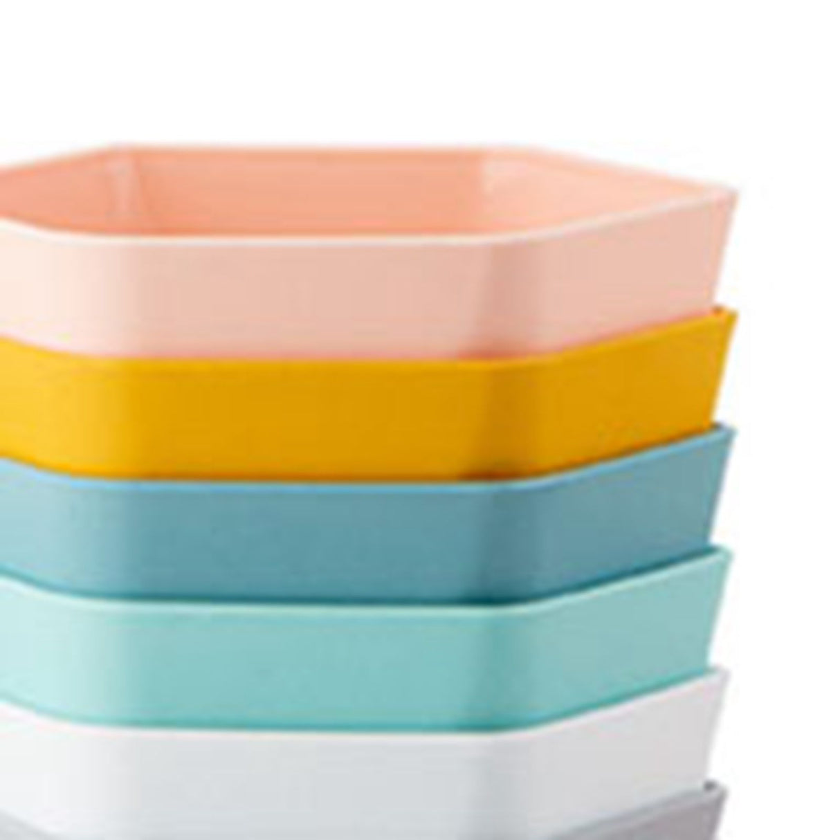 6PCS Planter Plastic Plant Pot Flower Container with Thickened Tray for Indoor Outdoor Garden