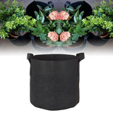 5pcs Grow Bag 5 Gallon Breathable Thickened Plant Fabric Pots with Handles for Trees Flowers Black - 45-Degree Angle