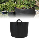 5pcs Grow Bag 5 Gallon Breathable Thickened Plant Fabric Pots with Handles for Trees Flowers Black
