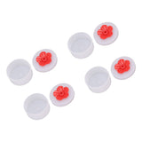 4pcs Hummingbird Feeder Flower Shaped Handheld Bird Feeder Wild Bird Feeding Tool for Outdoor Garden Yard Red - Top-Down View