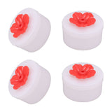 4pcs Hummingbird Feeder Flower Shaped Handheld Bird Feeder Wild Bird Feeding Tool for Outdoor Garden Yard Red