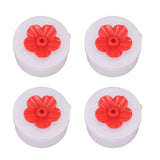 4pcs Hummingbird Feeder Flower Shaped Handheld Bird Feeder Wild Bird Feeding Tool for Outdoor Garden Yard Red