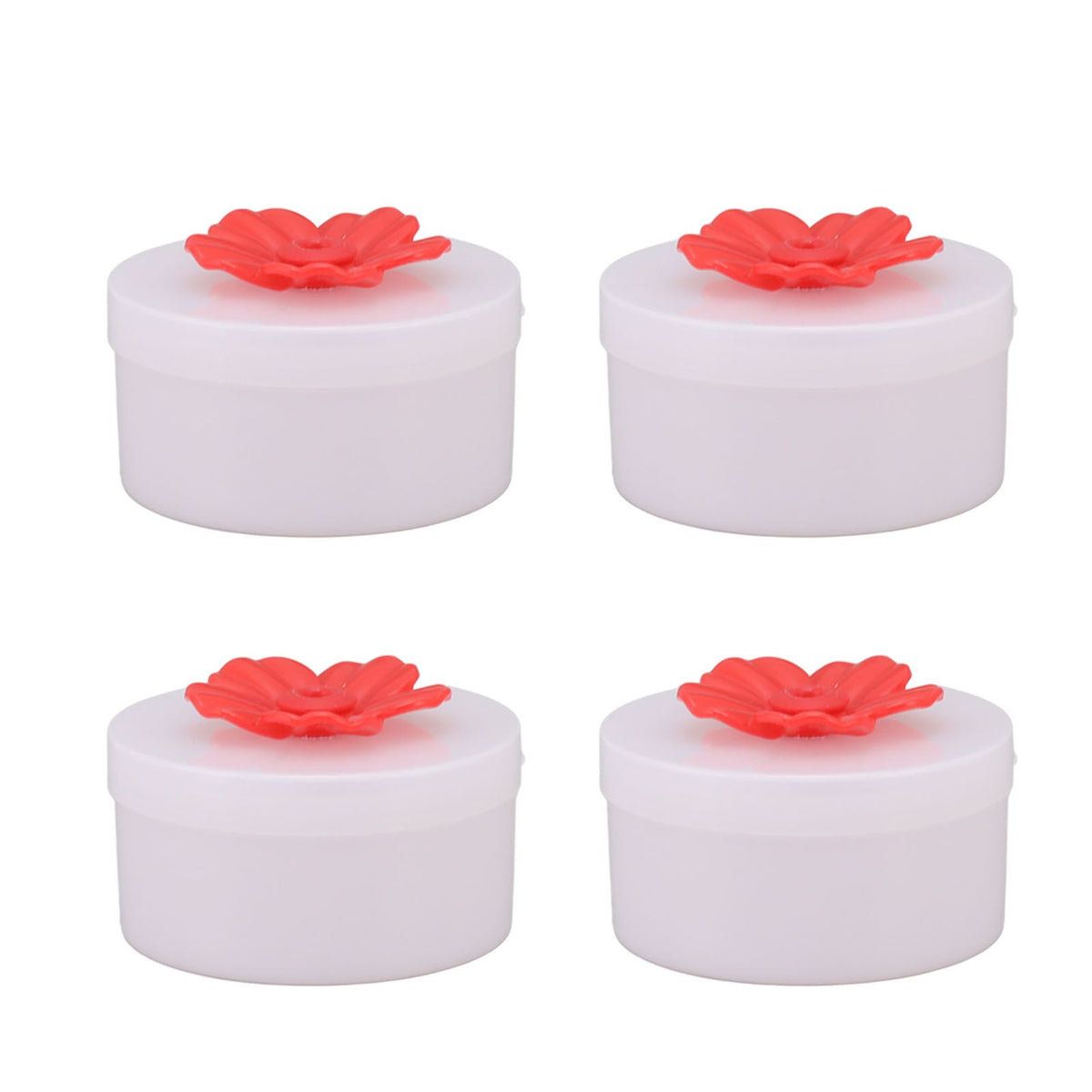 4pcs Hummingbird Feeder Flower Shaped Handheld Bird Feeder Wild Bird Feeding Tool for Outdoor Garden Yard Red