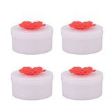 4pcs Hummingbird Feeder Flower Shaped Handheld Bird Feeder Wild Bird Feeding Tool for Outdoor Garden Yard Red