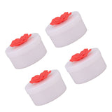 4pcs Hummingbird Feeder Flower Shaped Handheld Bird Feeder Wild Bird Feeding Tool for Outdoor Garden Yard Red
